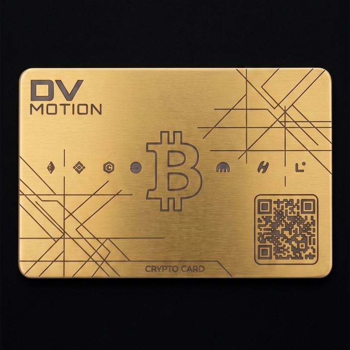 Crypto Card DV Motion | NFC + QR Code | Carte Web3 Premium Gravée — 79€