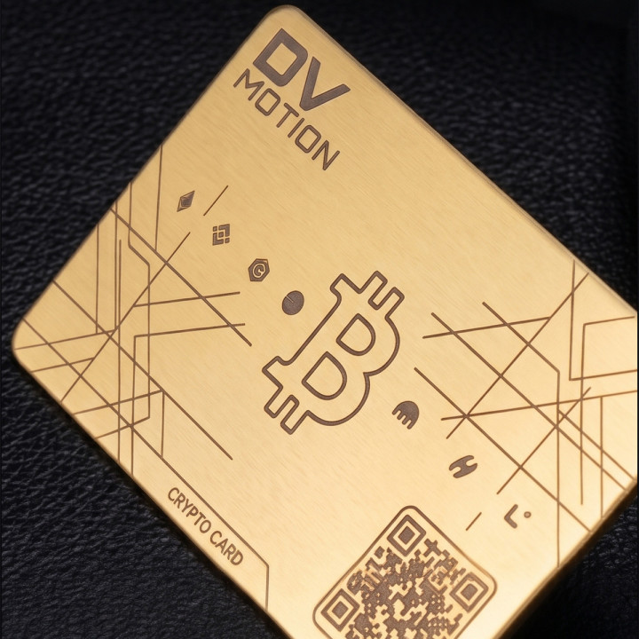 Crypto Card DV Motion | NFC + QR Code | Carte Web3 Premium Gravée — 79€