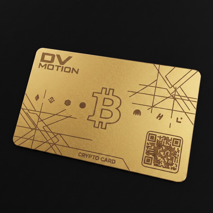 Crypto Card Light DV Motion | Carte Crypto QR Code Gravée | Débuter en Crypto — 39€