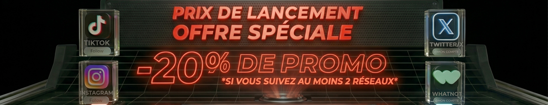 20% de promotions sur nos produits dvmotion
